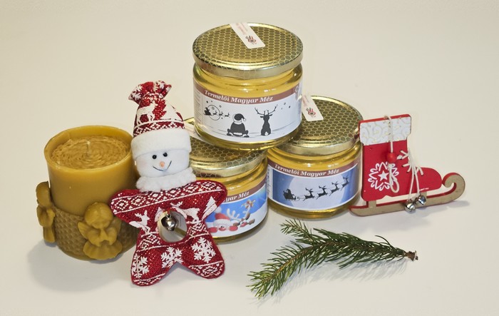 Mikulásra alkalmi címkés méz