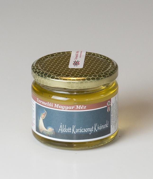 Alkalmi c&iacute;mk&eacute;s m&eacute;z - A-10 ("&Aacute;ldott Kar&aacute;csonyt K&iacute;v&aacute;nunk 2.") 0,4 kg-os &uuml;vegben
