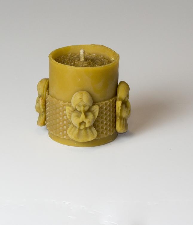 Viaszterm&eacute;kek &eacute;s gyerty&aacute;k - 110-1 (4 angyallal d&iacute;sz&iacute;tett gyertya)