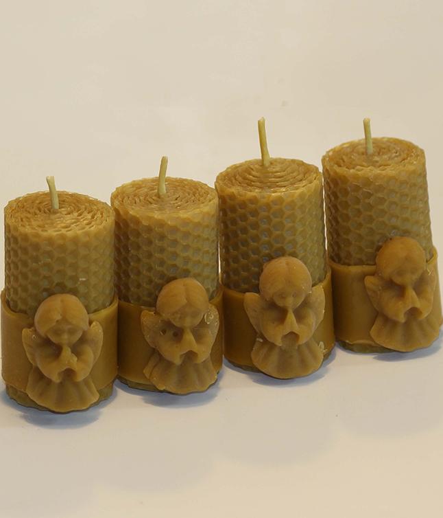 Viaszterm&eacute;kek &eacute;s gyerty&aacute;k - 127-4 (4 db-os adventi angyalk&aacute;s gyertya)